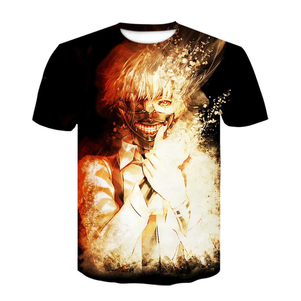 

2020Funny T shirts Tokyo Ghoul T shirt Men Ken Kaneki Tshirts Casual Japanese T-shirts 3d War Tshirt Printed Cosplay Shirt Print