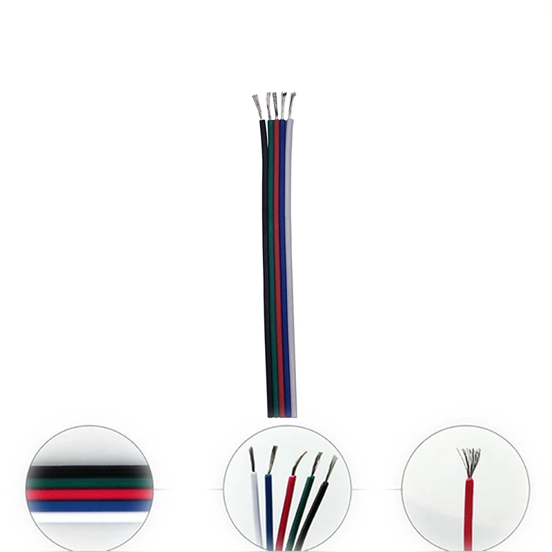 5 м 100 контактный кабель провод 22 AWG RGB удлинитель