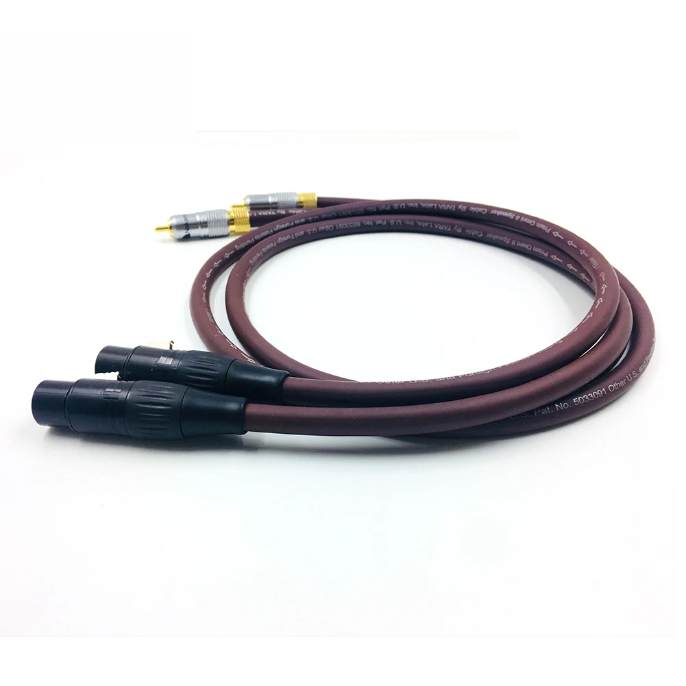 TOP-HiFi пара кабелей Nak-chi 2RCA папа на 2 XLR мама RCA соединительный аудиокабель