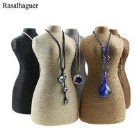 new arrival woman rope mannequin necklaces bust stand holderjewellery bust display stand shelf holder packaging wholesale price