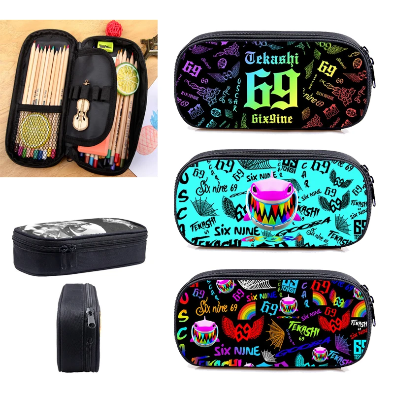 Case Kids Pen Bag 2021 Gooba Pen Box Women Hip Hop Rap Tekashi69 Cosmetic Bag Children School Pouches