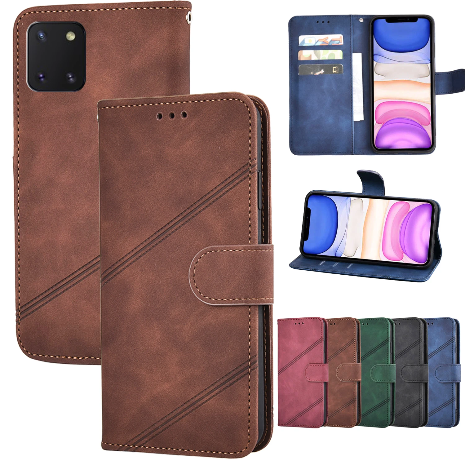 

Retro Wallet Leather Case For Samsung Galaxy S3 Neo Duos S4 S5 Neo S6 Edge S7 Edge S8 S9 Plus ON5 ON7 2016 C5 C7 C9 Pro Cover