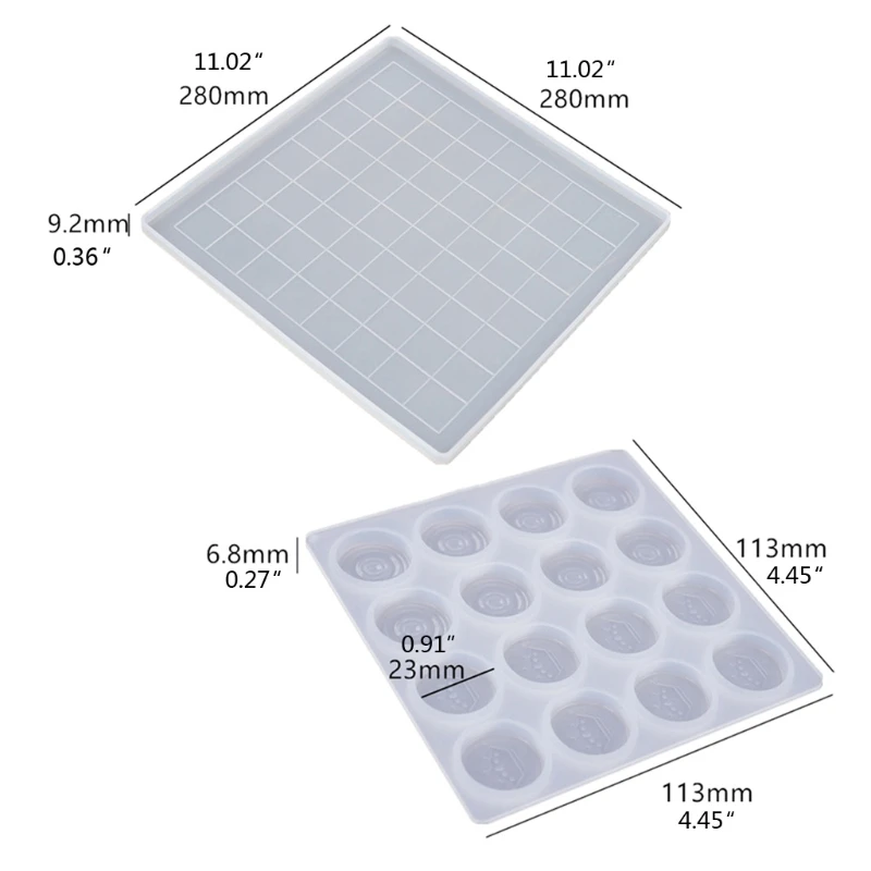 

Handmade Chess Set and Checker Game Board Resin Casting Mold International Checkers Toy Silicone Mould Epoxy Resin Craft