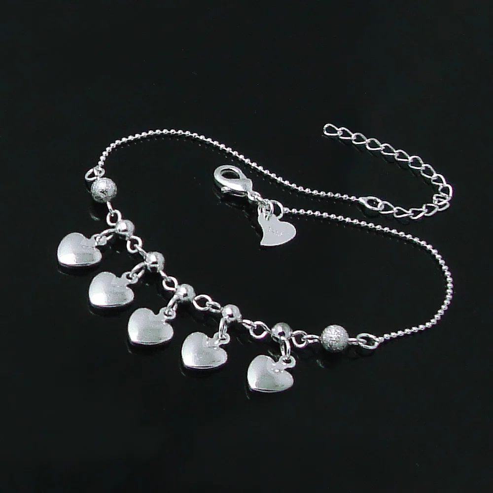 Браслет на лодыжку женский из серебра 100% пробы в богемном стиле|Анклеты| |