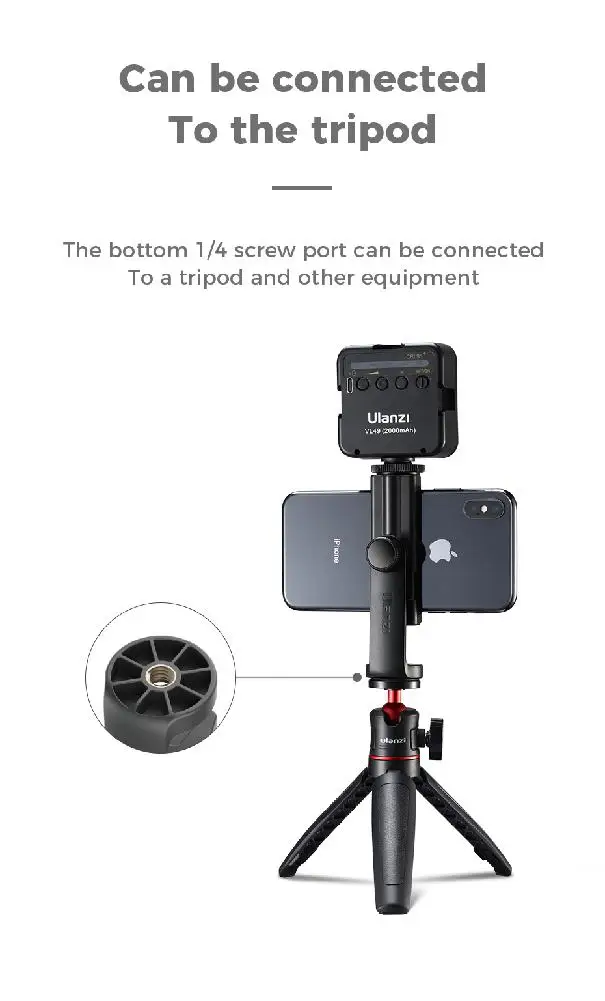 

Phone Holder St-17 360 Universal Horizontal Vertical Shooting Phone Mount Holder Clamp Clip with Cold Shoe 1/4'' Tripod Mount