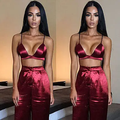 

New Arrival Fashion Women Trousers Solid Palazzo Wide Leg High Waist Long Loose Casual Pants