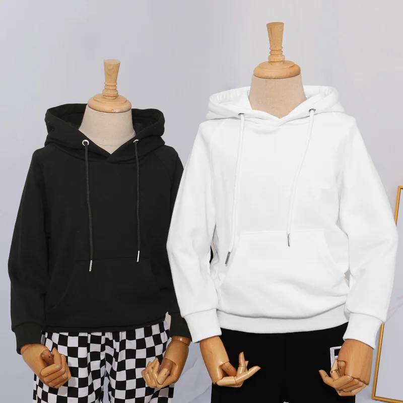 Осенние детские толстовки с капюшоном для мальчиков Белые маленьких девочек