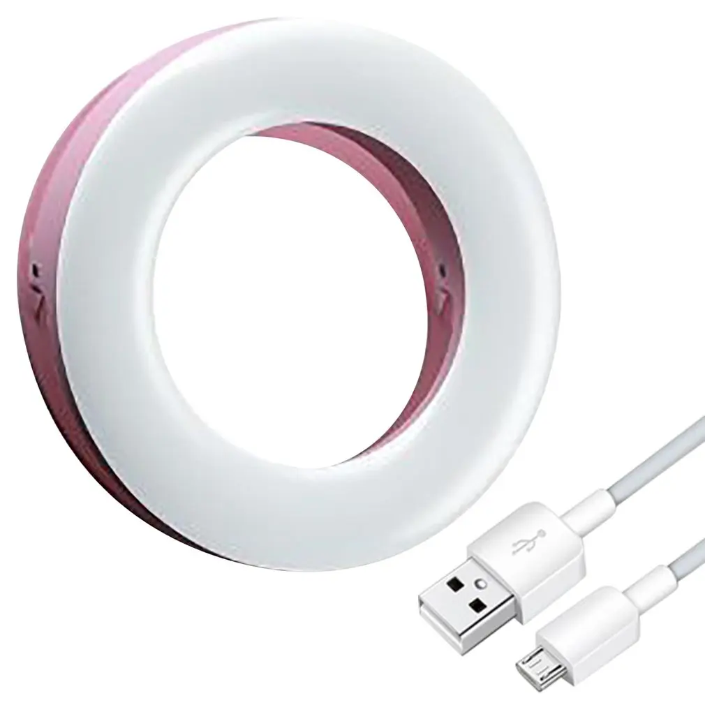 

Selfie Ring Light Mini Circle Light Clip For Phones Rechargeable Makeup Clip On Makeup Fill Light Laptop Camera Photography