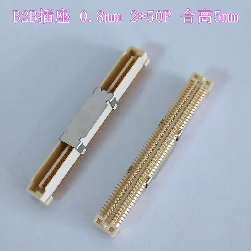 

B2B Dual-slot Socket for H7 Development Board Motherboard 0.8mm Pitch 2*50P Combined Height 5mm (2 Pcs)