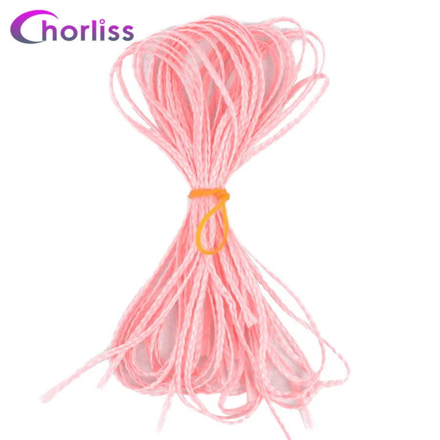 Pink F1 Zizi косички, тонкие, микро, вязанные крючком косички, синтетические волосы для наращивания, Chorliss, серые, фиолетовые, розовые, светлые, коричневые, каштановые, вязанные волосы - Цвет: Pink F1