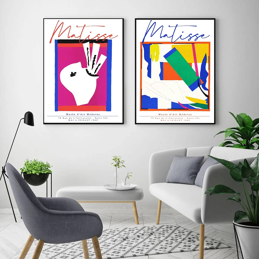 

Modern Nordic Poster Henri Matisse Canvas Painting Abstract Art Print Color Pattern Wall Picture For Living Room Home Decor