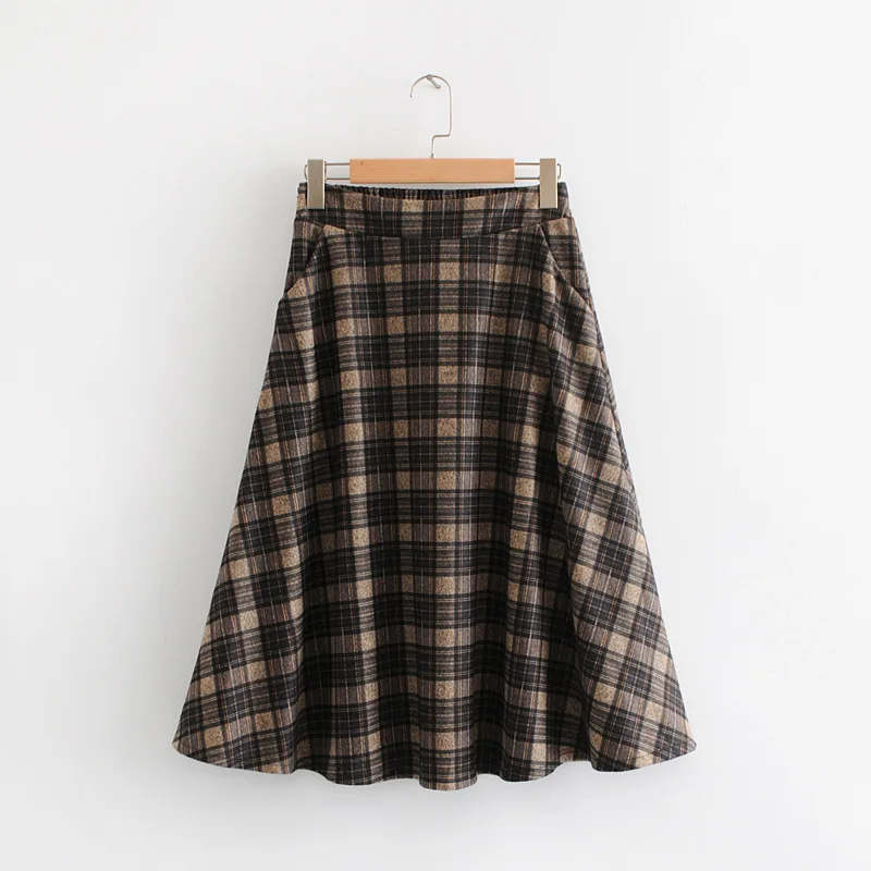 Женская плиссированная юбка GOPLUS элегантная винтажная миди с высокой талией и