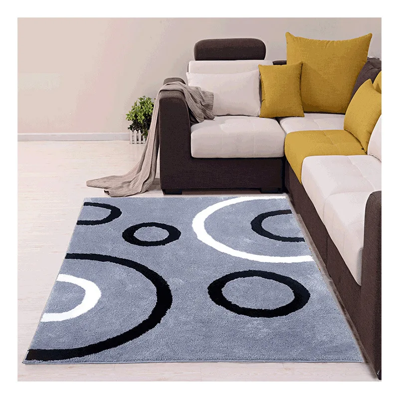 

Stretch Silk Living Room Carpet Bedroom Full Bed Bedside Modern Room Simple Sofa Coffee Table Plush Carpet Anime Floor Mat