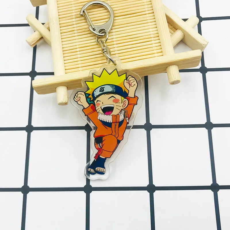 

Новая классическая фигурка аниме Sasuke Hyuga Hinata Q Version, акриловая модель, игрушка, двусторонние аксессуары, брелок, сумка, подвеска, подарки