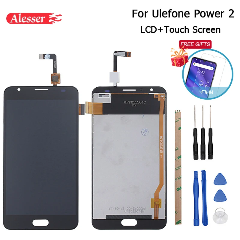 Alesser для Ulefone power 2 ЖК дисплей и сенсорный экран в сборе Запчасти с инструментами +