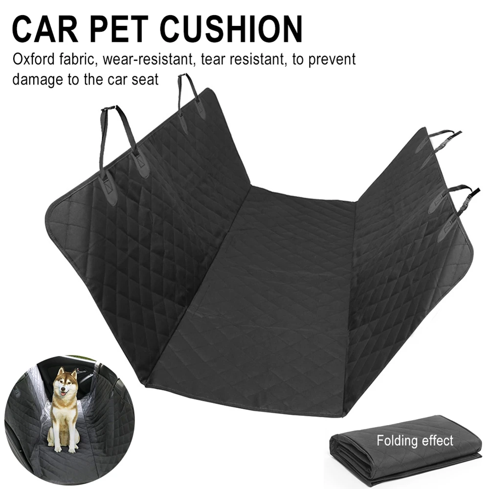 

Black Waterproof Car Pet Seat Cover Travel Auto Rear Oxford Cover Hammock Travel Auto Rear Oxford Convertible Pet Protector