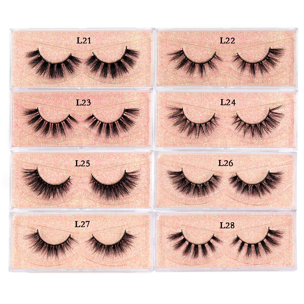 

LEHUAMAO Makeup 5D Mink Lashes 100% Luxury False Eyelashes Wispy Cross natural Mink Lashes Volume Reusable up to 25+ times L36