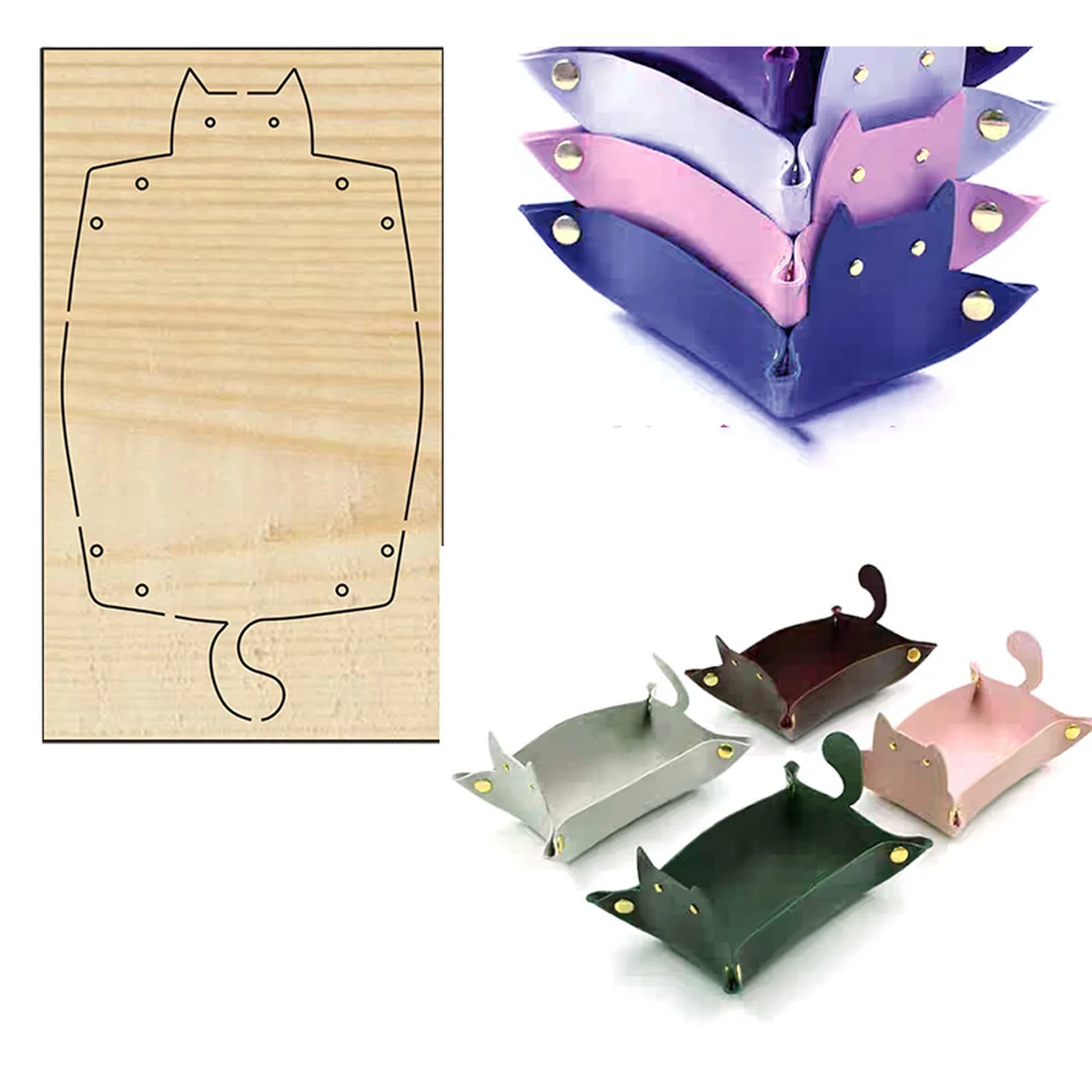 Японское стальное лезвие сделай сам для кожевенного ремесла без шитья поднос