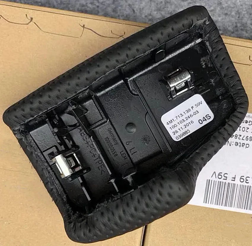 Черная перфорированная кожа Ручка рычага переключения передач ручка чехол для