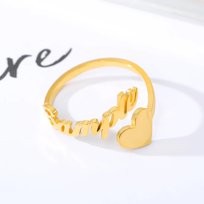 Кольца с именем на заказ розовое золото цифры сердце спиральное кольцо для