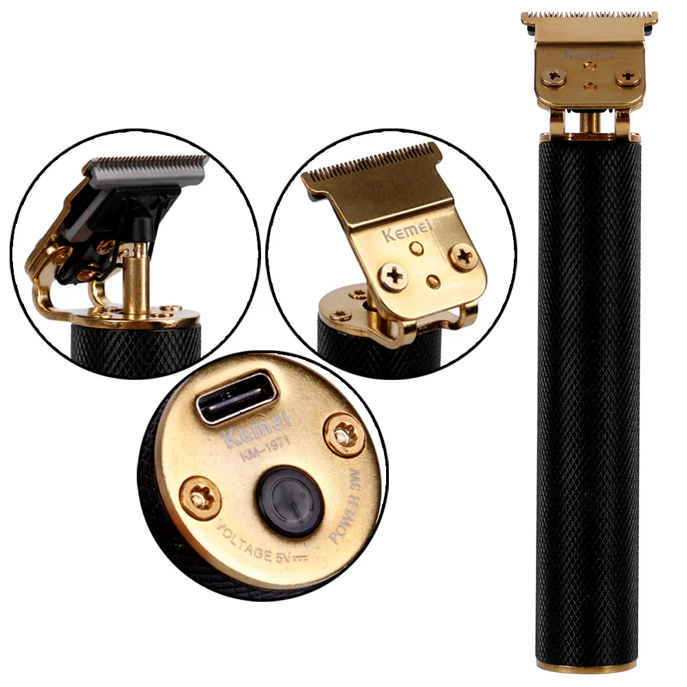 Машинка для стрижки волос Kemei 1971 Pro Li T-Outliner Беспроводная со скелетом 0 мм | Бытовая