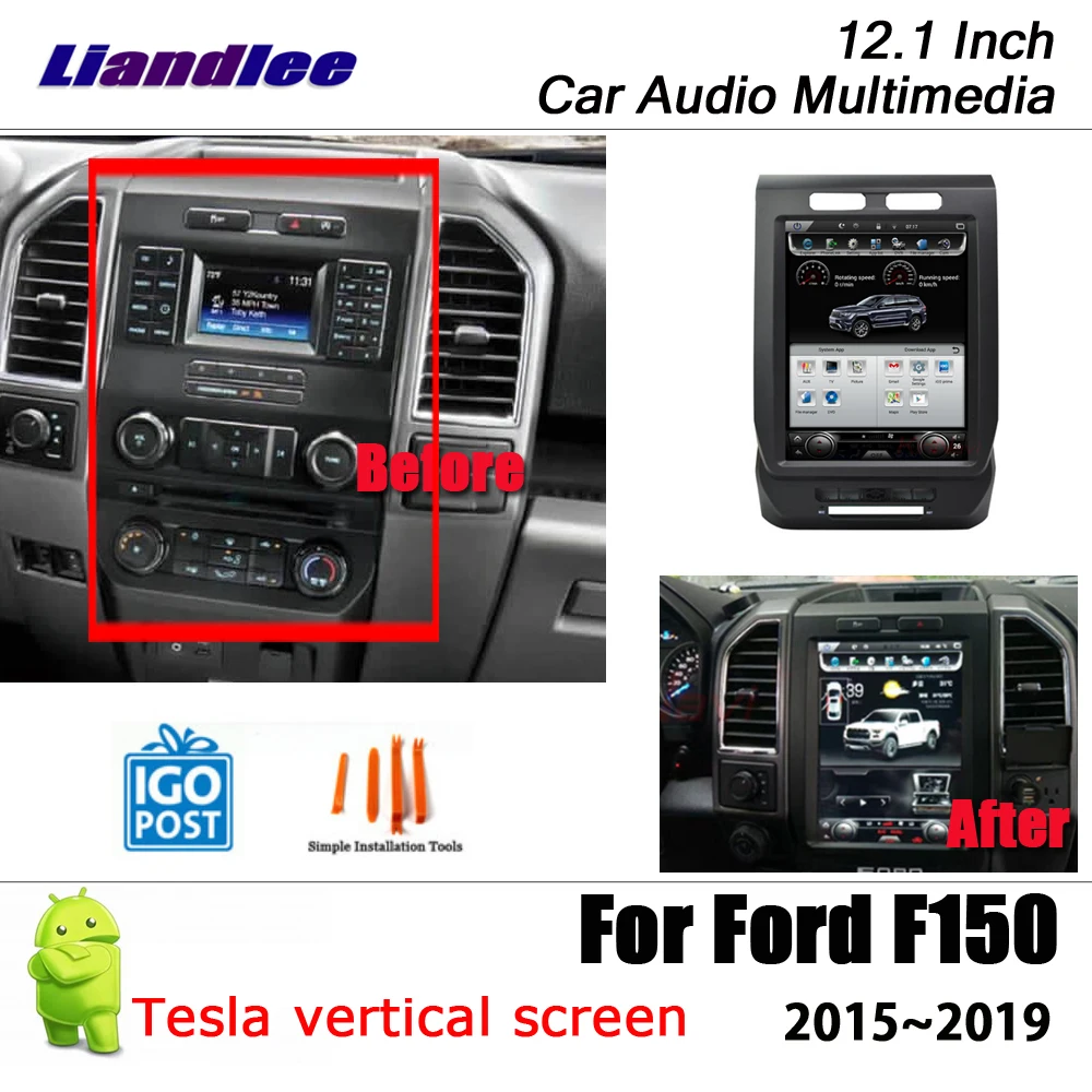 Android GPS навигация Мультимедиа для Ford F150 2015 2019 стерео видео Carplay карта 12 1 дюймов Tesla