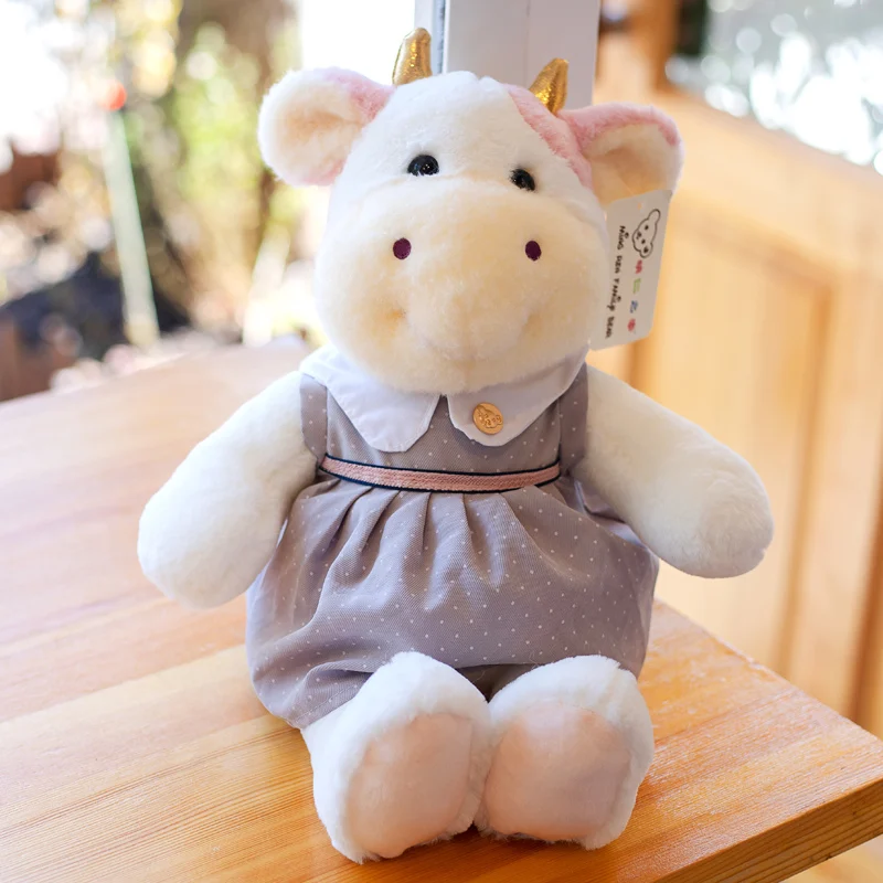 

1pcs 30/40cm Cute bull doll mascot plush toy a couple cow wedding new year doll gift
