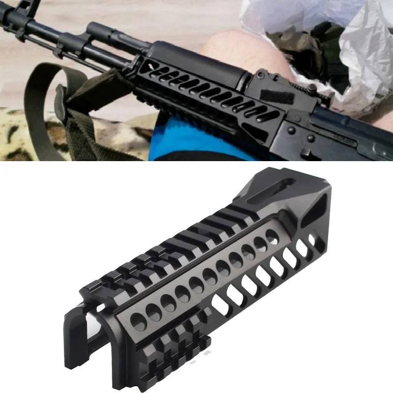 

Тактическая Система Оружия AK47 AKs 74U односторонняя направляющая Пикатинни наручники алюминиевые Охотничьи Аксессуары для страйкбола