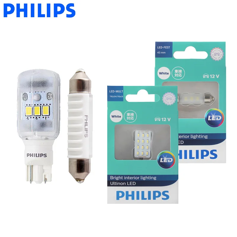 СВЕТОДИОДНАЯ Гирлянда Philips Ultinon светодиодный 15 T16 W16W, мульти розетки 38 мм 43 мм, 12 В, светодиодное внутреннее освещение, лампа для чтения, сигнасветильник па (одна)