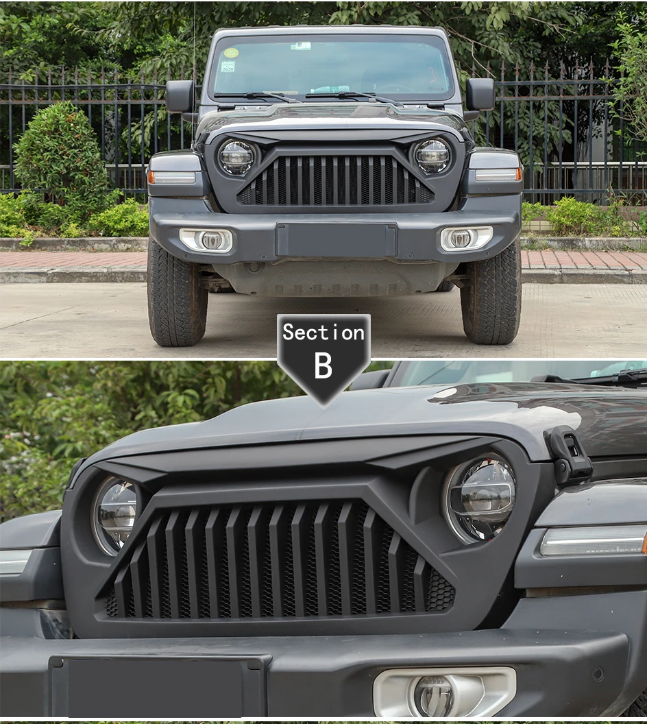 SHINEKA гоночная решетка для Jeep Wrangler JL+ Автомобильная Передняя гоночная решетка декоративная крышка для Jeep Wrangler JL модифицированные аксессуары