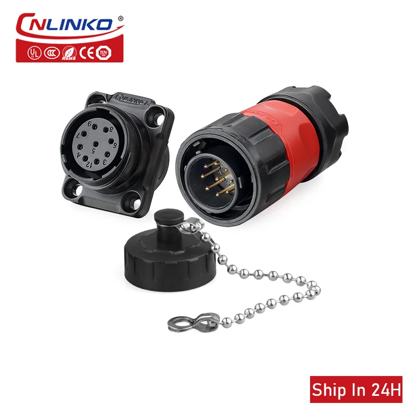 

Cnlinko YM20 Industrial Power Signal Waterproof 9pin Aviation Plug Socket Connector for Automotive Medical Car Ship Motorcycles