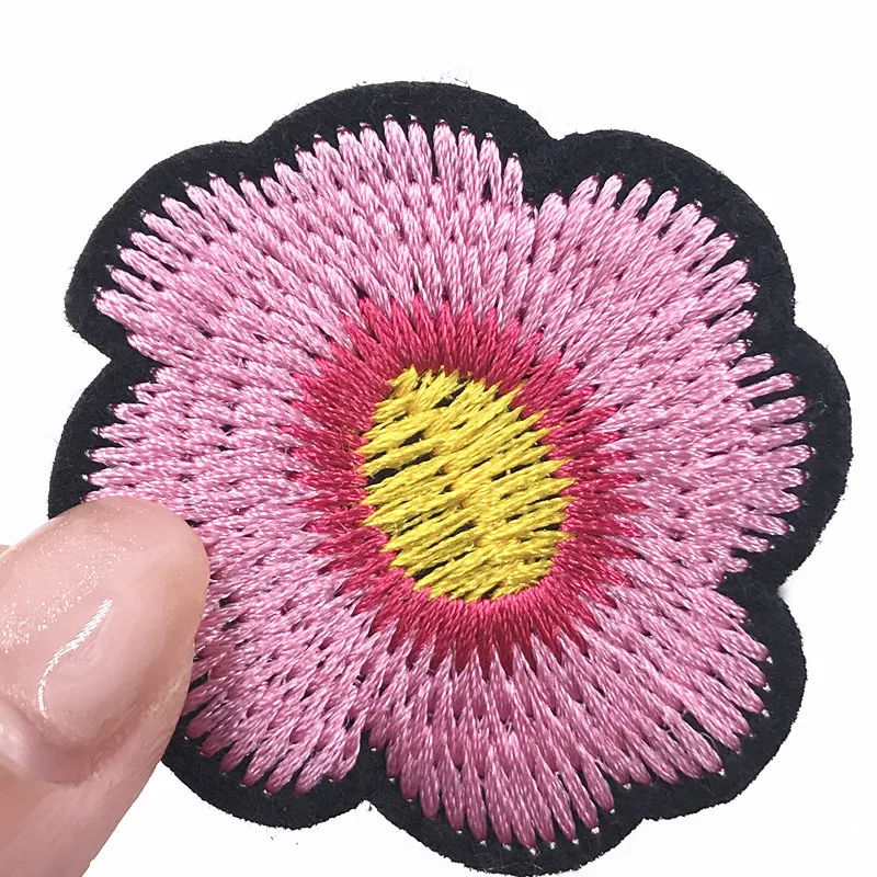 1 шт. Новое поступление розовый белый красный желтый цветочный значок вышитая