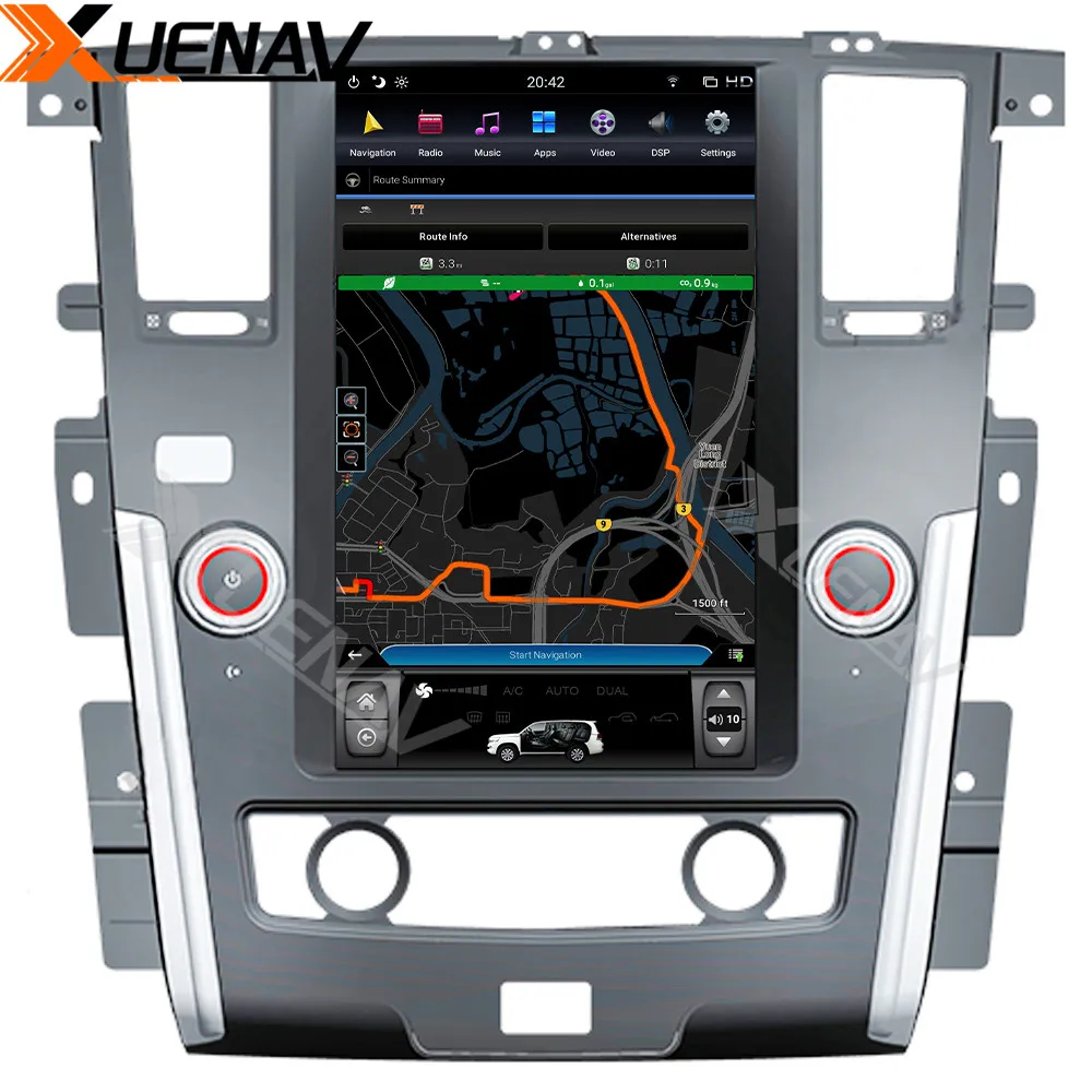 

XUENAV GPS Radio GPS Navigation For-NISSAN Patrol 2010-2018 car Multimedia Player 13.6 Inch Vertical Screen Android System