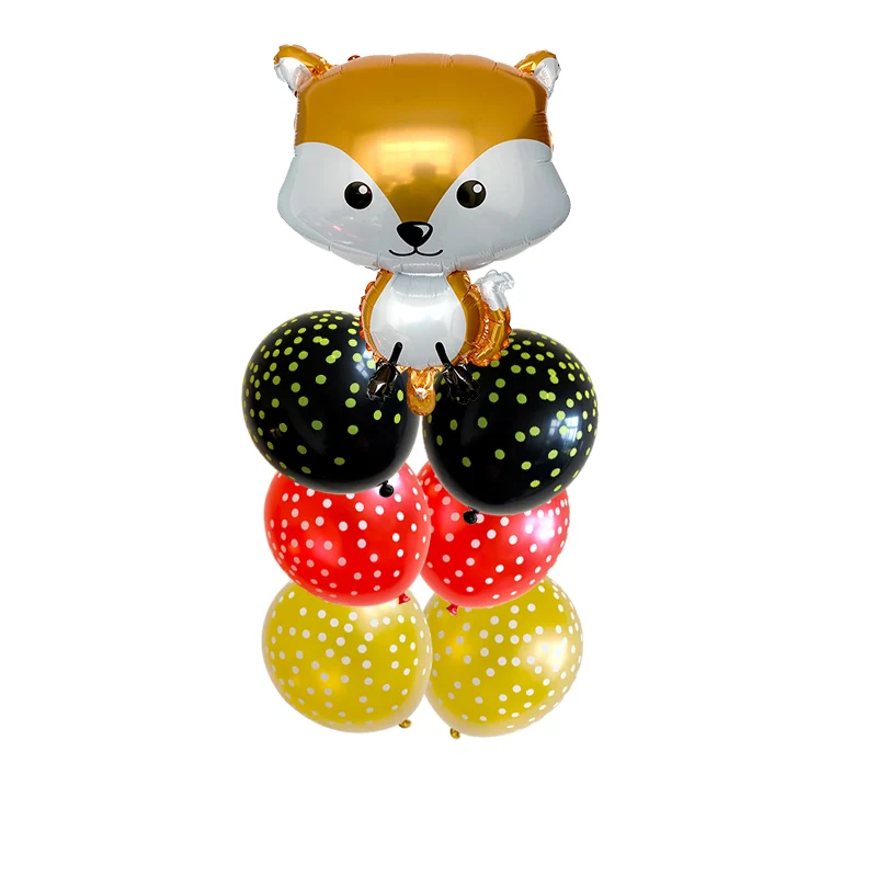 Воздушные шарики в виде животных енота лисы белки ежика фольга Гелиевый шар один