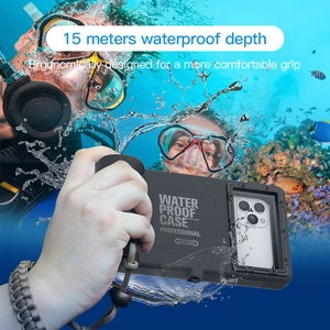 professional diving case for iphone 11 pro max x xr xs max case 15 meters waterproof depth cover for galaxy note 8 9 10 s8 coque free global shipping