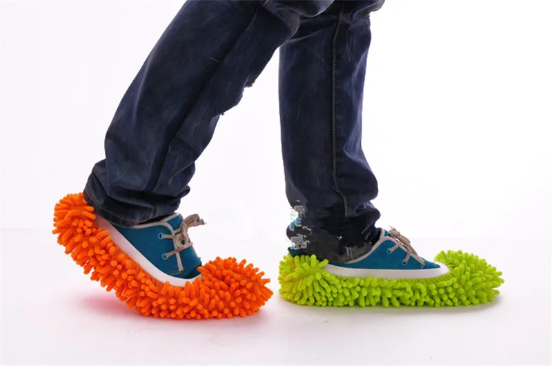 

1pc Floor Dust Microfiber Cleaning Slipper Lazy Shoes Cover Mop Cleaner Home Cloth Clean Cover Microfiber Mophead Overshoes