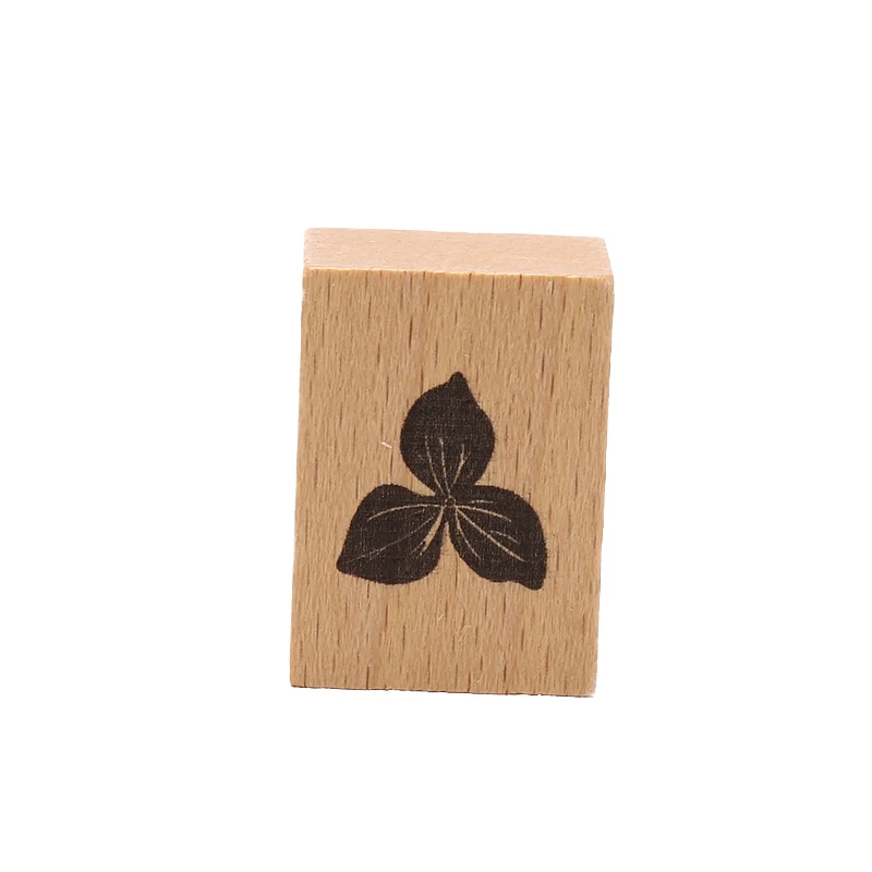 Винтажный деревянный штамп с растениями и цветами сделай сам украшение альбом