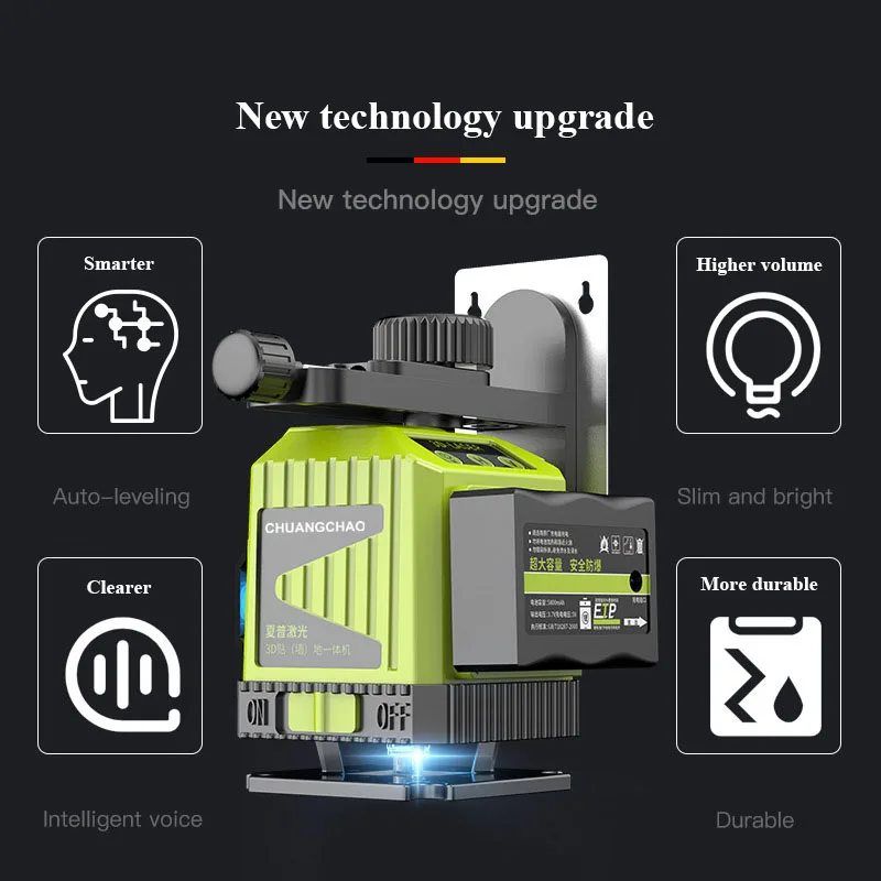 CUPBTNA Высокоточный сисветильник свет 8 линий зеленый тонкая линия горизонтальная