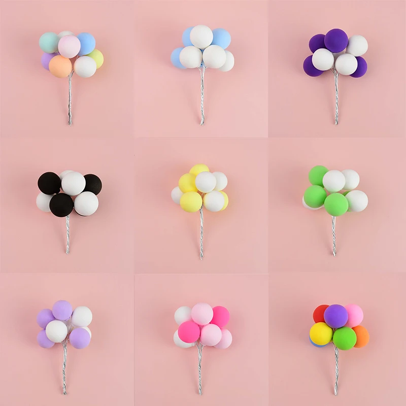 

8Pcs/Set Colorful Balloon Cake Toppers Baby Shower Children Birthday Party Cake Decorating Wedding Dessert Decor lovely Gifts