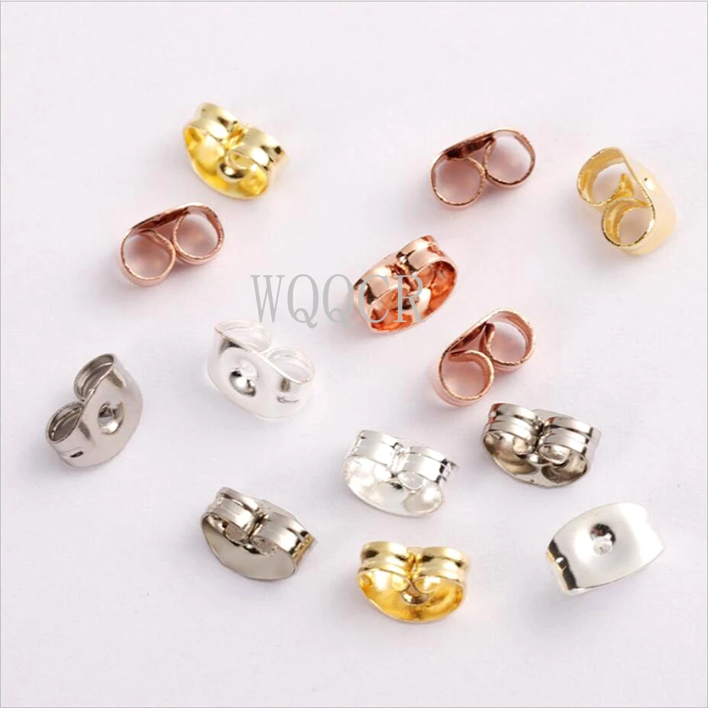 

100/200/300 шт., металлические застежки для сережек