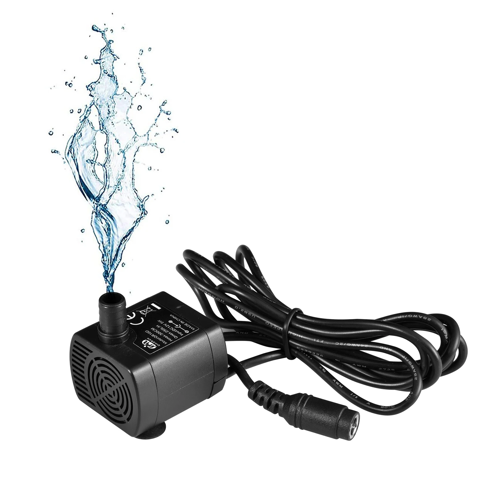 

Mini Water Pump 12V 5W Ultra-quiet Brushless Waterproof Submersible Fountain Aquarium Circulating 250L/H Lift Water Pump