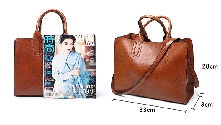 Женская сумка через плечо из натуральной кожи вместительная C1200 | Багаж и сумки