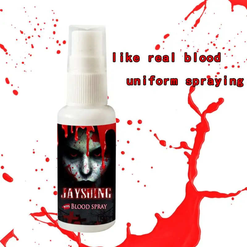 

30ml Realistic Fake Blood Spray Halloween Party Fancy Makeup Splatter Bloods Hematopoietic Props Decoration