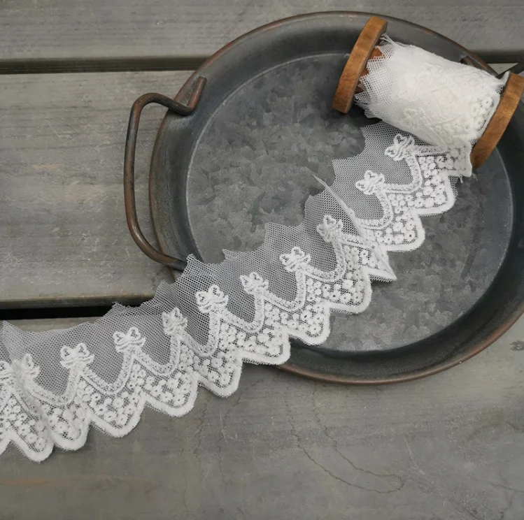 Вышитая кружевная отделка тюль Цветочная фотография свадебное украшение 2 метра