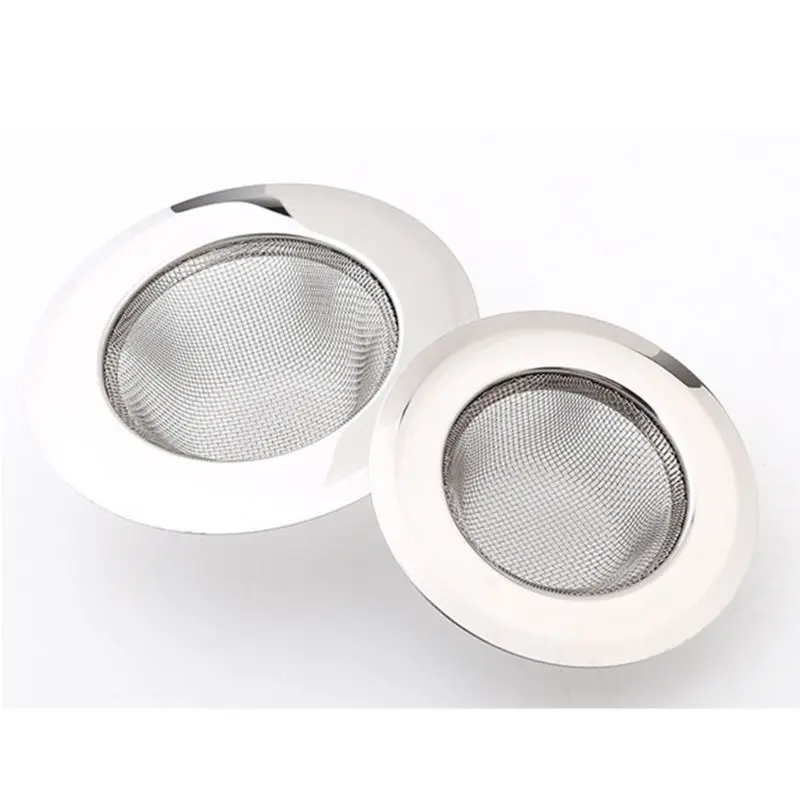 3 Sizes Universal Stainless Steel Sink Strainer Filter Trap Bathtub Drain Hole Hair Catcher Stopper Waste Screen Large Wide Rim |