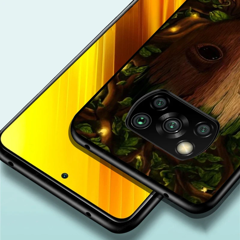 

I AM Groot Marvel For Xiaomi Poco X3 NFC M3 M2 X2 F3 F2 Pro C3 F1 Mi Play Mix 3 A3 A2 A1 Black Phone Case