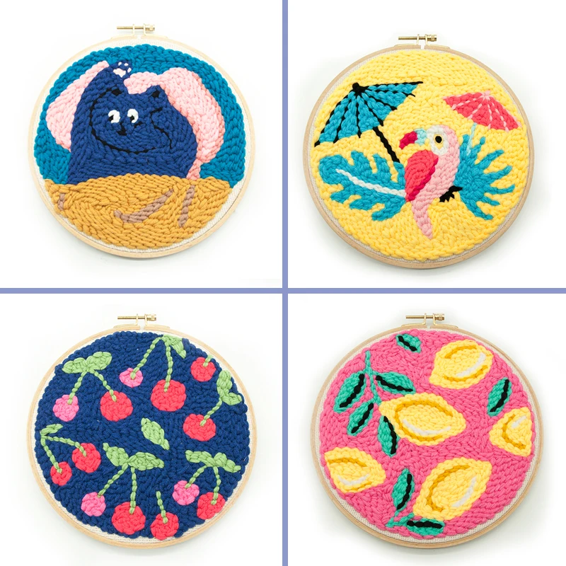 Модный Набор для вышивания с рисунком из мультфильма игл кольцом рукоделия