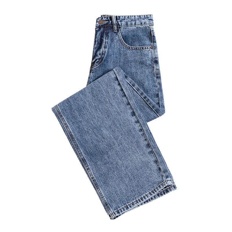 

Джинсы женские, эластичные, демисезонные, с широкими штанинами, с высокой талией