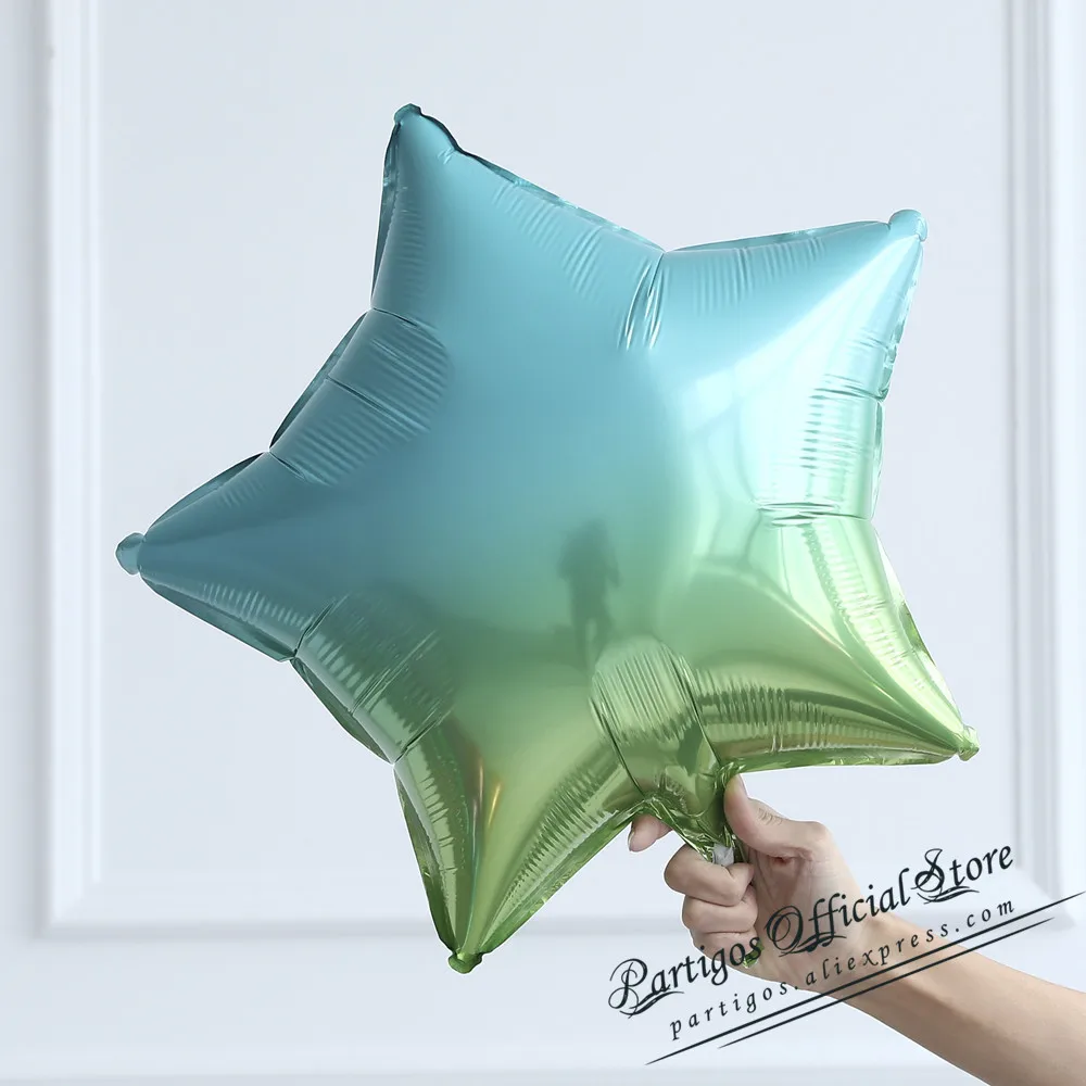 

10pcs 18inch Gradient/Macaron/Pure Color Star Balloons Wedding Birthday Party Decorations baby shower supplies foil helium globo