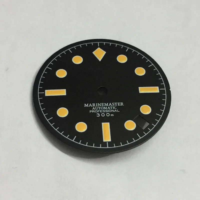 NH35 dial Vintage black  with C3/BGW9 Luminous for SKX007/009 SBDX Diving watch mod fit NH35 NH36 Movement 28.5mm